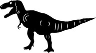 Prívesok s prelamovaným ornamentom Čierny dinosaurus