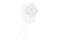 Kytica s ružou, biela, 14 cm 1 bal 4 ks.