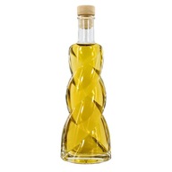 Sklenená fľaša TRECCIA s korkom, objem 200ml, Taliansko Sklenená fľaša TRECCIA s korkom, objem 200ml, Taliansko