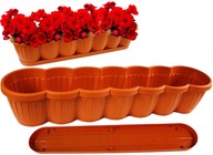 KVETINÁČ balkónový box 80cm VEĽKÝ terakot KVETINÁČ balkónový box 80cm VEĽKÝ terakot