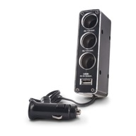 3X rozbočovač zapaľovača 12V 24V + USB PORT 3X rozbočovač zapaľovača 12V 24V + USB PORT