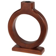 Moderný hnedý drevený svietnik, okrúhly, do domácnosti, reštaurácie, 21 cm Moderný hnedý drevený svietnik, okrúhly, do domácnosti, reštaurácie, 21 cm