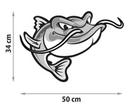 NÁLEPKA NA RYBÁRSTVO SUMCA NA AUTO ČL 50cm + zdarma