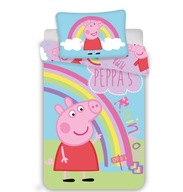 Bavlnené obliečky 100x135 Pepa Pig Rainbow do postieľky PEPPA PIG Bavlnené obliečky 100x135 Pepa Pig Rainbow do postieľky PEPPA PIG