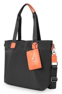 NOBO čierna textilná shopper taška s oranžovou taškou