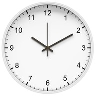 Biele nástenné hodiny, tiché, čitateľné, klasické, 25 cm