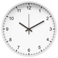 Biele nástenné hodiny, tiché, čitateľné, klasické, 25 cm Biele nástenné hodiny, tiché, čitateľné, klasické, 25 cm
