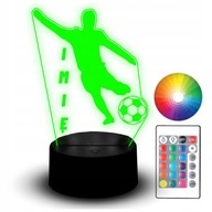 LED NOČNÁ LAMPA 3D FUTBALOVÝ HRÁČ DARČEK NÁZOV LED NOČNÁ LAMPA 3D FUTBALOVÝ HRÁČ DARČEK NÁZOV