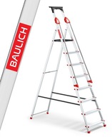 Hliníkový rebrík 8 stupňov PEVNÉ ZÁBRADLIA max150kg