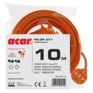 Záhradný predlžovací kábel Acar PS-2P 2X1 10m oranžový