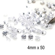 Šperkové kamienky, kvalita AAAAA, 50 kusov, 4 mm