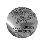 STRIEBORNÉ svadobné nálepky ďakujú menom STRIEBORNÉ svadobné nálepky ďakujú menom