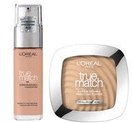 Sada Loreal True Match: zmatňujúci podklad s SPF 17, púder na tvár Sada Loreal True Match: zmatňujúci podklad s SPF 17, púder na tvár