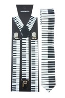 HUDOBNÝ SET Podväzky + kravata PIANO PIANO HUDOBNÝ SET Podväzky + kravata PIANO PIANO