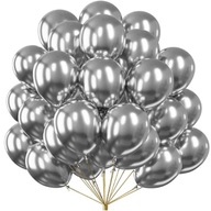 VEĽKÉ STRIEBORNÉ CHROMOVANÉ METALICKÉ BALÓNY Silvestrovská dekorácia 50ks VEĽKÉ STRIEBORNÉ CHROMOVANÉ METALICKÉ BALÓNY Silvestrovská dekorácia 50ks