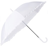 biely svadobný dáždnik, SVADOBNÝ dáždnik, volánik, XL