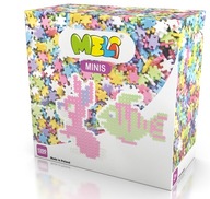 STAVEBNÉ BLOKY MELI MINIS Pastel 1200+PUZZLE