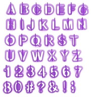 ALPHABET frézy formičky SADA písmen a číslic