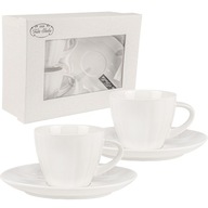 Šálky a podšálky na espresso SET porcelánové 2x 100ml Šálky a podšálky na espresso SET porcelánové 2x 100ml