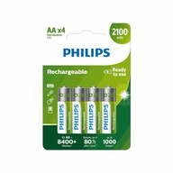 4x BATÉRIA AA R6 2100MAH PHILIPS R6B4A210/10 4x BATÉRIA AA R6 2100MAH PHILIPS R6B4A210/10