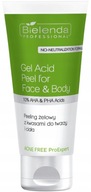 Bielenda Pro Acne Free gélový peeling na tvár a telo s kyselinami 150ml Bielenda Pro Acne Free gélový peeling na tvár a telo s kyselinami 150ml