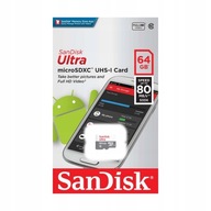 SANDISK 64 GB micro SDXC Class 10 ULTRA 80 MB UHS-1 SANDISK 64 GB micro SDXC Class 10 ULTRA 80 MB UHS-1