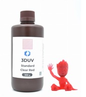 Živica 3DUV Standard Clear Red 0,5 kg