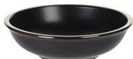 Hlboký okrúhly tanier z kameniny, čierny, 18 cm