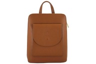Malý dámsky kožený batoh messenger bag svetlohnedá 2v1 Barberini's 800-12
