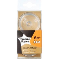 Tommee Tippee 6M+ Cumlík vyrobený z mäkkého silikónu 2x Tommee Tippee 6M+ Cumlík vyrobený z mäkkého silikónu 2x