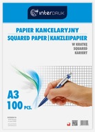 Kancelársky papier INTERDRUK A3 100 ks. kockovaný Kancelársky papier INTERDRUK A3 100 ks. kockovaný