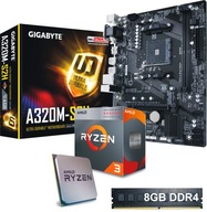 Balíček procesor AMD Ryzen 3 + základná doska AM4 + 8 GB DDR4 Balíček procesor AMD Ryzen 3 + základná doska AM4 + 8 GB DDR4