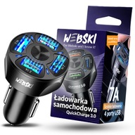 RÝCHLA NABÍJAČKA DO AUTO QC 3.0 7A 4xUSB LED RÝCHLA NABÍJAČKA DO AUTO QC 3.0 7A 4xUSB LED