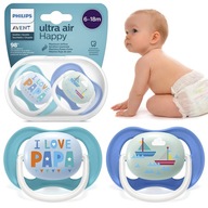 Philips Avent Symetrický cumlík Ultra Air 6+ 2 balenie SCF080/03 Philips Avent Symetrický cumlík Ultra Air 6+ 2 balenie SCF080/03