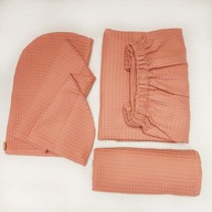 Set pareo, uterák a turban do sauny BrzoskwiniaSM Set pareo, uterák a turban do sauny BrzoskwiniaSM