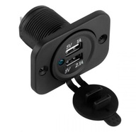 Montážna zásuvka USB nabíjačka x2 do auta 12V Montážna zásuvka USB nabíjačka x2 do auta 12V