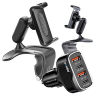SILNÝ DRŽIAK NA AKÝKOĽVEK TELEFÓN + 4x USB NABÍJAČKA SILNÝ DRŽIAK NA AKÝKOĽVEK TELEFÓN + 4x USB NABÍJAČKA