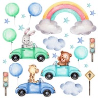 Samolepky na auto na stenu zvieratká 50x100cm AD6 Samolepky na auto na stenu zvieratká 50x100cm AD6