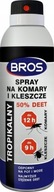 Sprej proti komárom a kliešťom 50% Deet 180 ml Bros