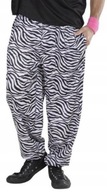 Baggy Pumpy Zebra Pants Disco Outfit 80. roky 20. storočia Karnevalové maškarné šaty, XL