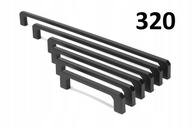 Rovná čierna matná nábytková rukoväť, 320 mm Rovná čierna matná nábytková rukoväť, 320 mm