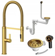 PLNOZLATÁ KUCHYŇSKÁ batéria + ZLATÝ SIPHON PLNOZLATÁ KUCHYŇSKÁ batéria + ZLATÝ SIPHON