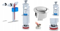 SET Vypúšťací a plniaci ventil 1/2 a 3/8 pre splachovaciu nádržku WC