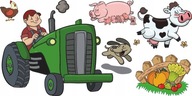 Nálepky na stenu pre deti zvieratká Farma 4 Nálepky na stenu pre deti zvieratká Farma 4