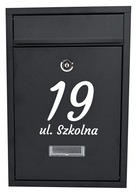 VEĽKÁ PÍSMENOVÁ SCHRÁNKA SO VZOROM ČÍSLA ADRESY SILNÁ ADRESA Z ČIERNEJ OCELE VEĽKÁ PÍSMENOVÁ SCHRÁNKA SO VZOROM ČÍSLA ADRESY SILNÁ ADRESA Z ČIERNEJ OCELE