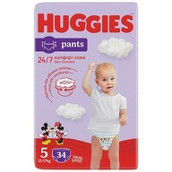 HUGGIES Nohavičky Jumbo 5 Plienky 12-17kg 34ks