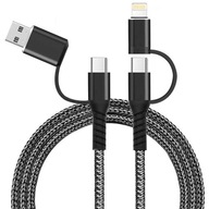 USB kábel USB-C 4v1 USB-C IPHONE Lightning PD 60W USB kábel USB-C 4v1 USB-C IPHONE Lightning PD 60W