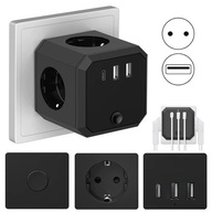 PREDLŽOVACÍ KÁBLOVÝ PÁS 4 ZÁSUVKY KOCKA 7V1 2xUSB PREDLŽOVACÍ KÁBLOVÝ PÁS 4 ZÁSUVKY KOCKA 7V1 2xUSB