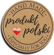 Ručne vyrobené nálepky na poľský produkt 100ks 4,5 cm Ručne vyrobené nálepky na poľský produkt 100ks 4,5 cm