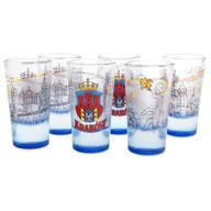 Sklenené poháre Krakow, sada 6 kusov (W-farba)